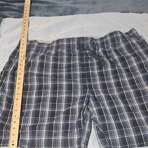 ,Hanes Blue Plaid Boxers Size 4XL